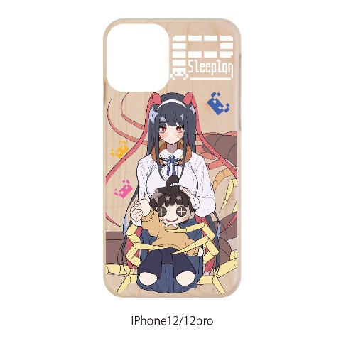 【熊野プラン】ムカデちゃんiPhone12/12proケース　ウッド