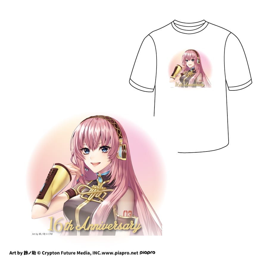 【巡音ルカ】生誕16周年記念祭 ～Rond? Roseo～ Tシャツ (L)