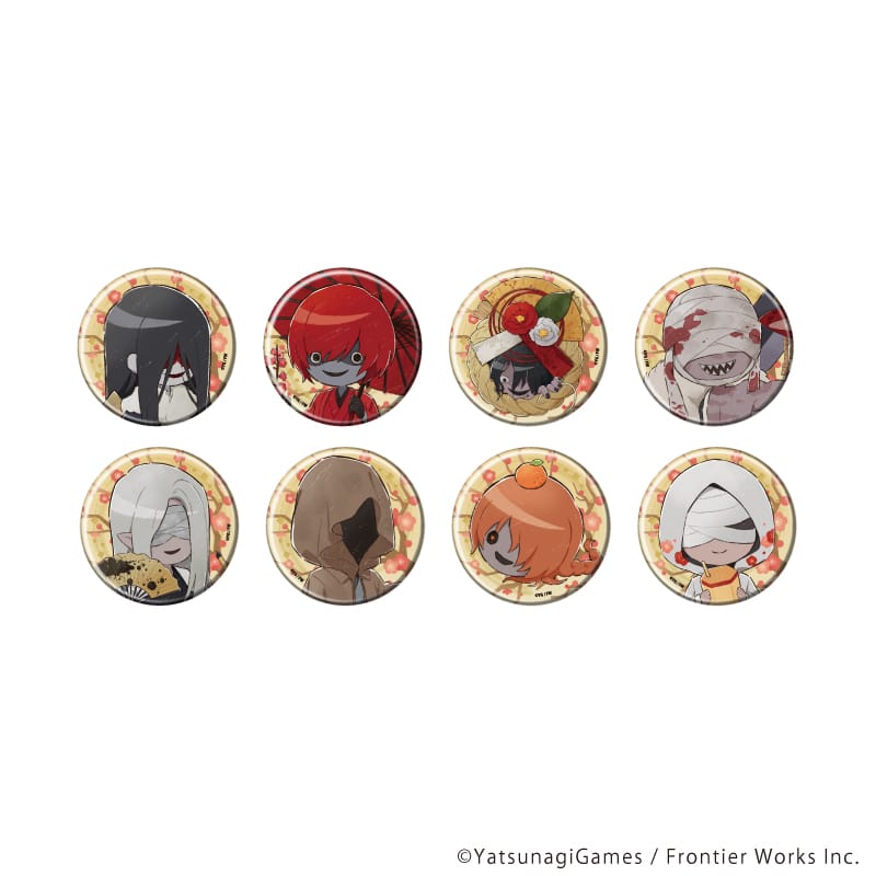 【文字化化】缶バッジ 02/正月ver. (グラフアートイラスト)≪単品≫(全8種ランダム)