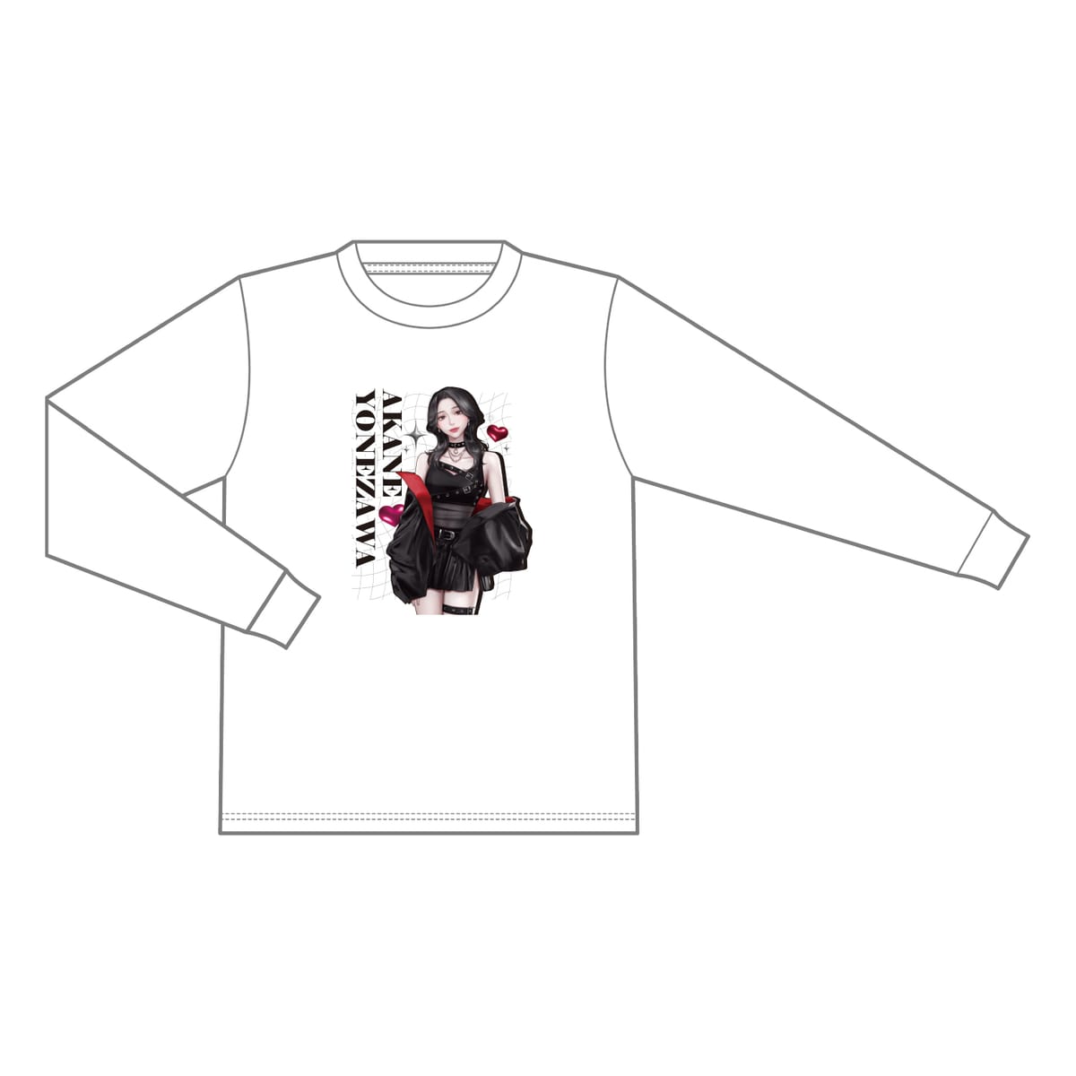 【米澤茜】 ロングスリーブTシャツ WH  L