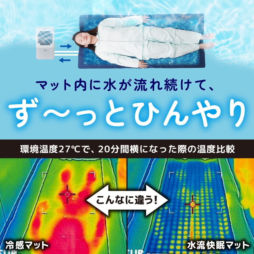 【夏物家電】ひんやり水流快眠マット